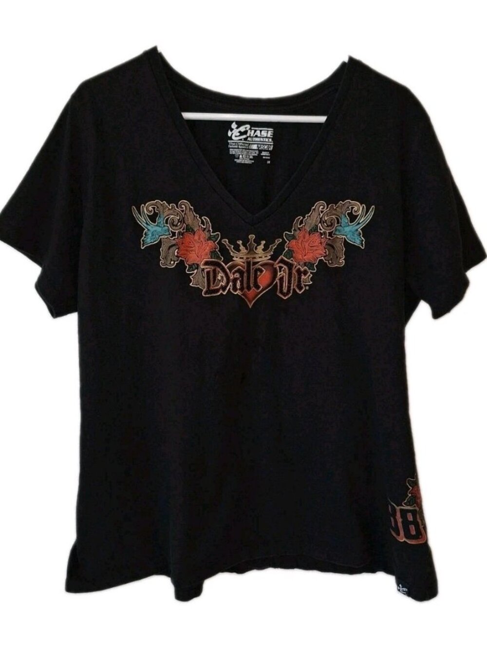 Nascar Women's Black 2XL Dale Jr. 88 Shirt